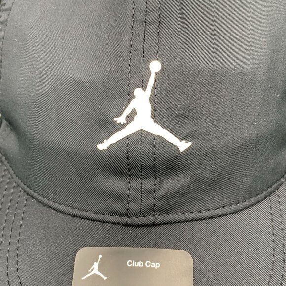 Nike Men's Air Jordan Dri-FIT Club Unstructured Curved Bill Cap Black Size S/M - Picture 4 of 12